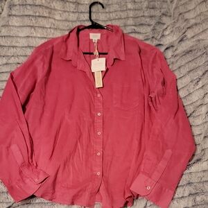 Sigrid Olsen Rose Button-Up Blouse
